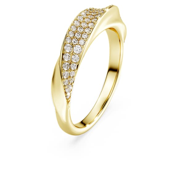 Swarovski Classica Bandring Rundschliff, Weiß, Sterlingsilber, 18K goldbeschichtet – 5746015_png_var1