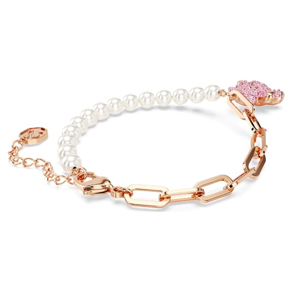 Swarovski Teddy Armband – Kristallperle, Bär, rosa, 18K roségoldbeschichtet – 5669169_png_var3