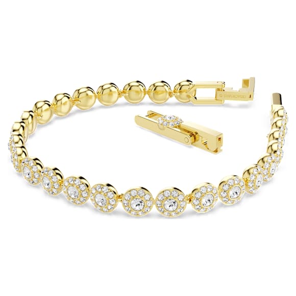 Swarovski Una Angelic Armband – Rundschliff, weiß, 18K goldbeschichtet – 5749386_png_var4