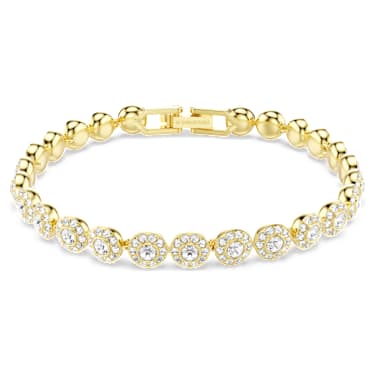 Swarovski Una Angelic Armband – Rundschliff, weiß, 18K goldbeschichtet – 5749386_01