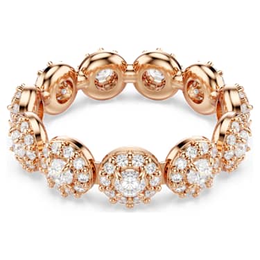 Swarovski Una Angelic Ring Rundschliff, Weiß, 18K Roségoldbeschichtet – 5636274_01