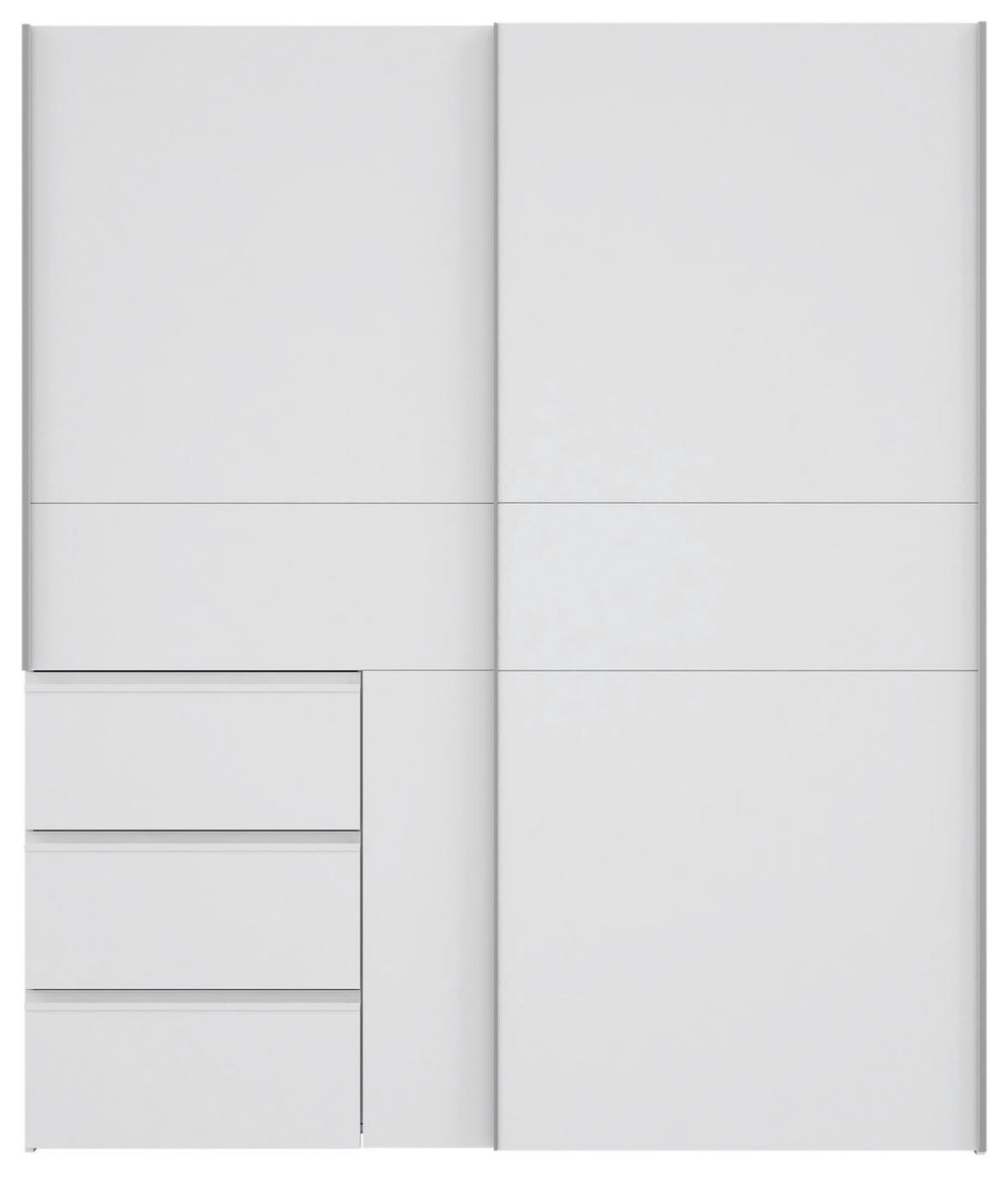 Carryhome SCHWEBETÜRENSCHRANK 200/200/61 cm, in Weiß, 2 Tür(en)