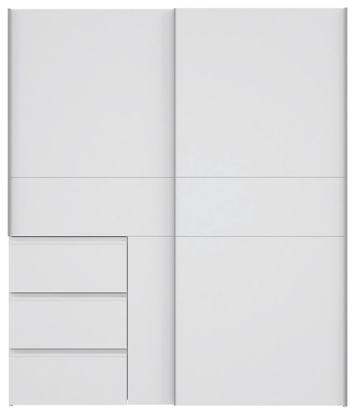Carryhome SCHWEBETÜRENSCHRANK 200/200/61 cm, in Weiß, 2 Tür(en)