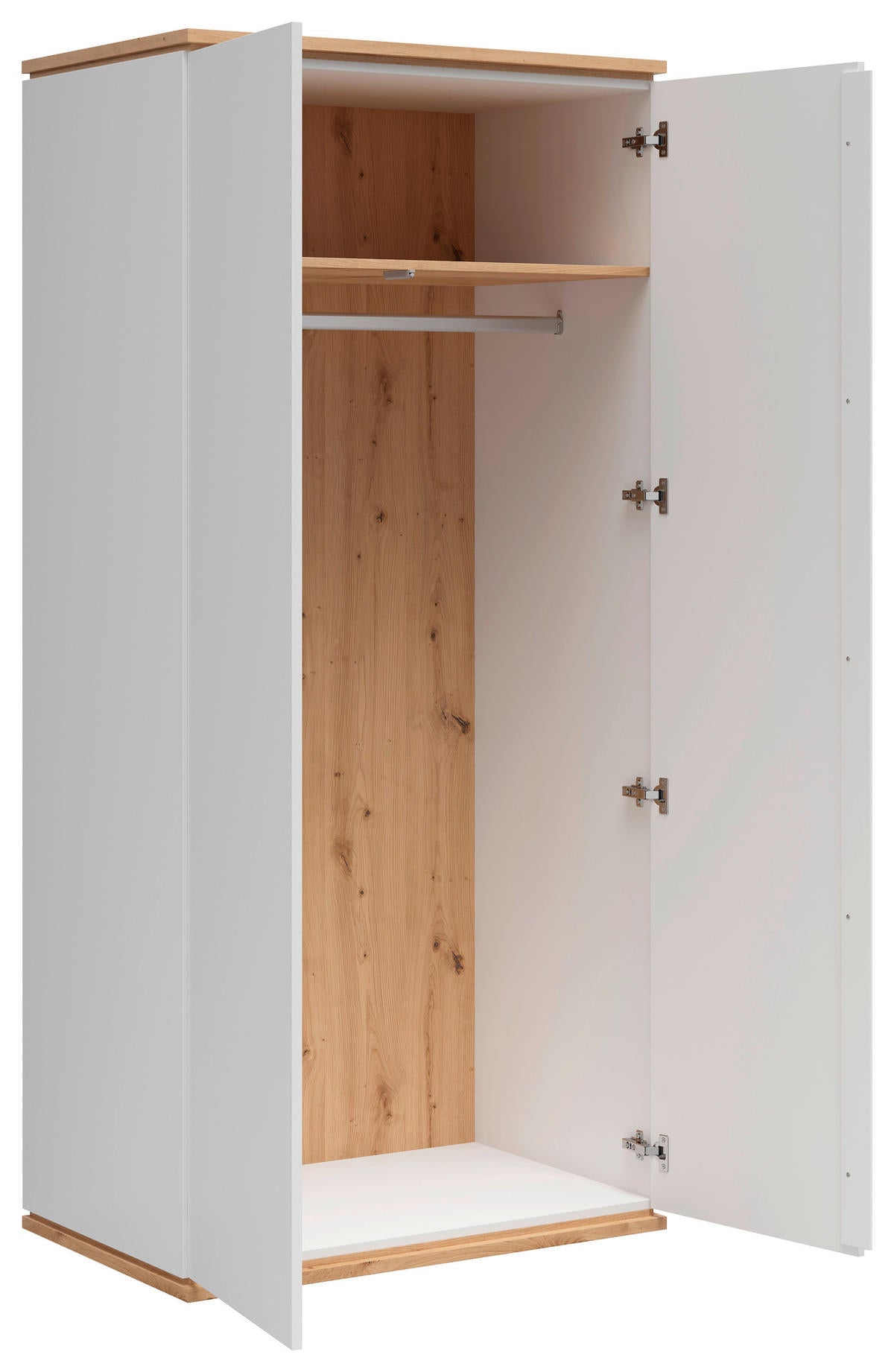 Xora MEHRZWECKSCHRANK 94/201/58 cm, in Weiß, Eiche Artisan