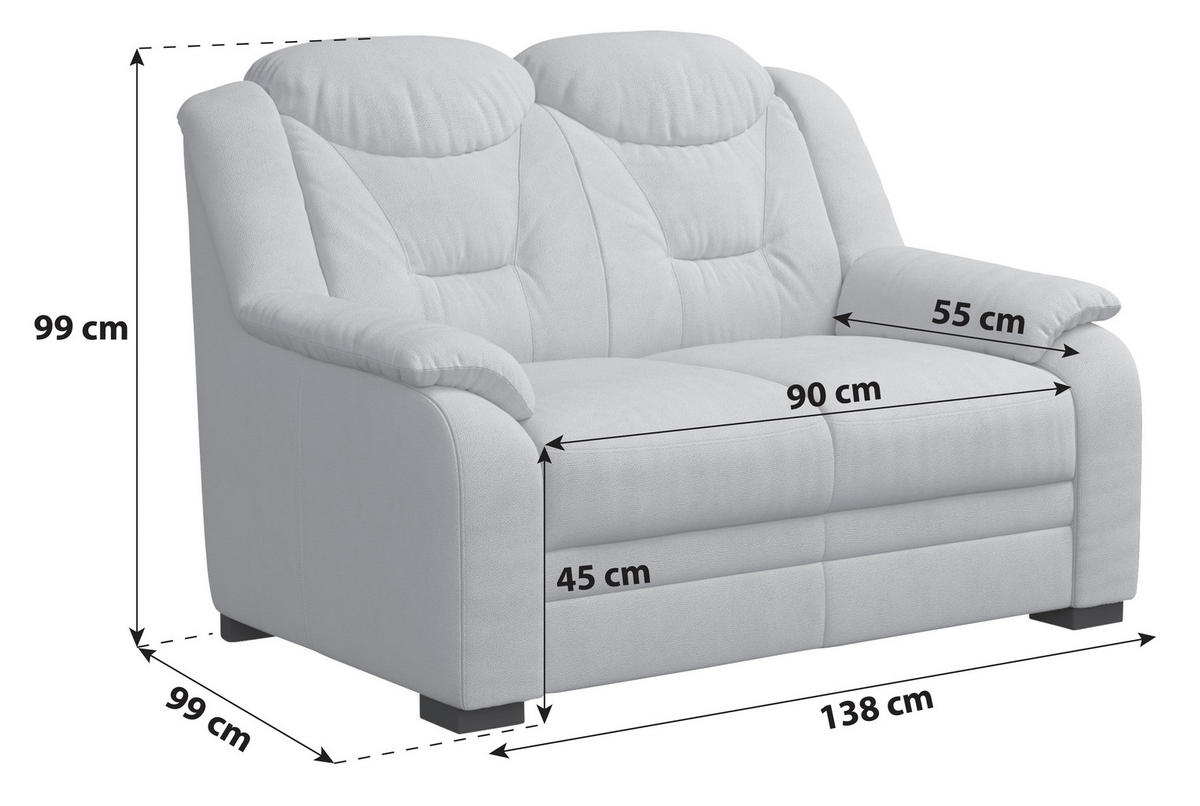 MID.YOU 2-SITZER-SOFA Chenille Beige