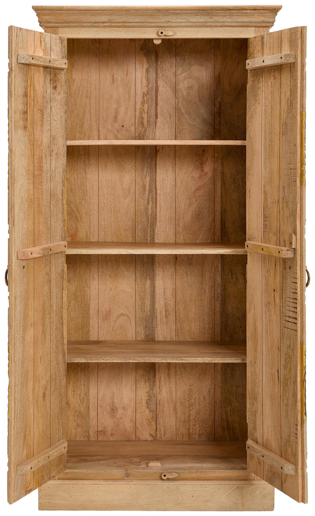 Milino MEHRZWECKSCHRANK 89/180/40 cm, in Naturfarben, Messingfarben