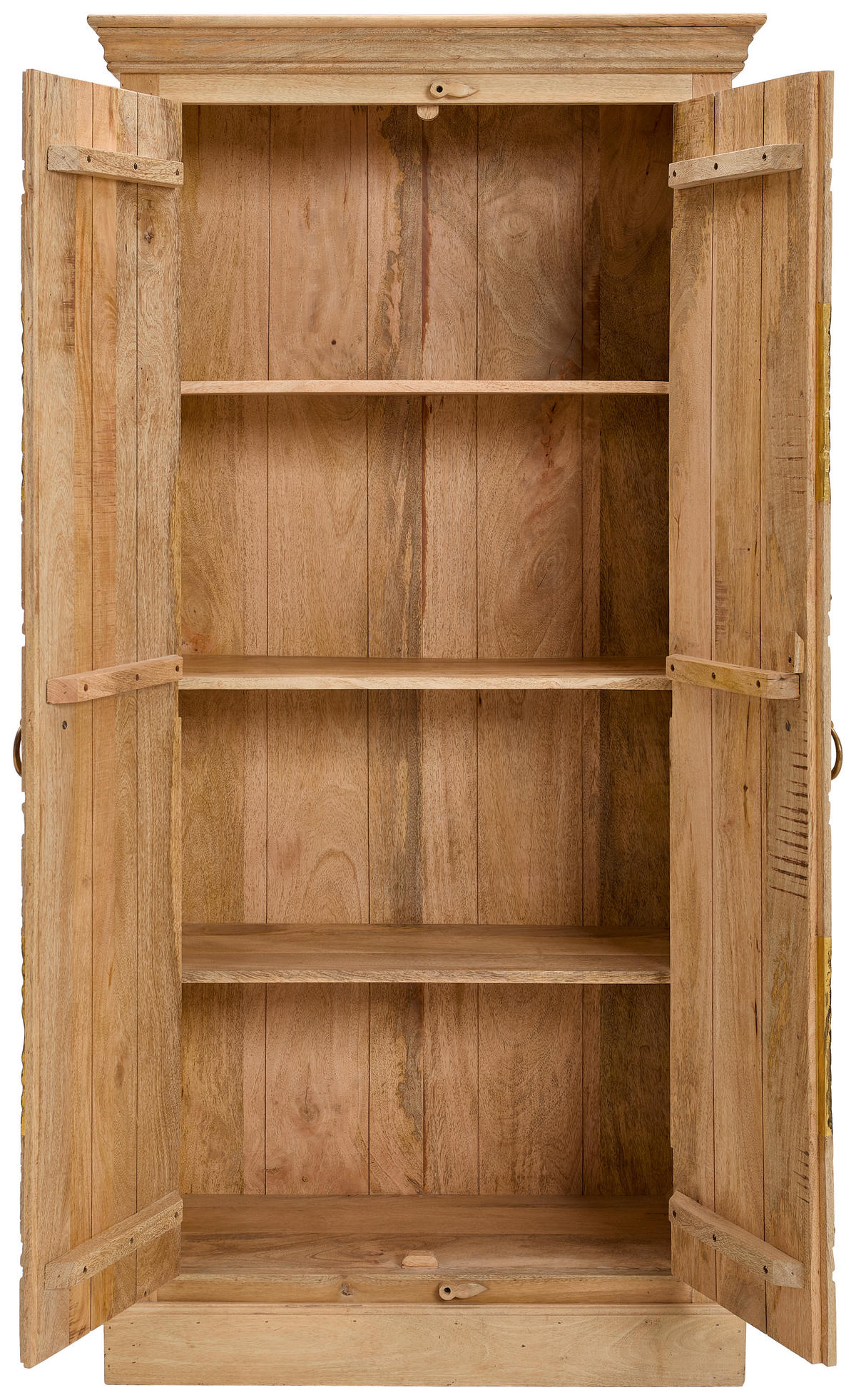Milino MEHRZWECKSCHRANK 89/180/40 cm, in Naturfarben, Messingfarben