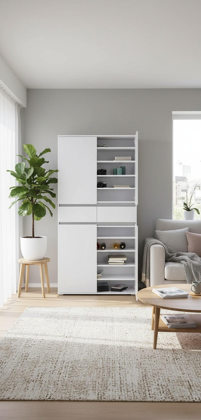 Xora MEHRZWECKSCHRANK 100/200/37 cm, in Weiß