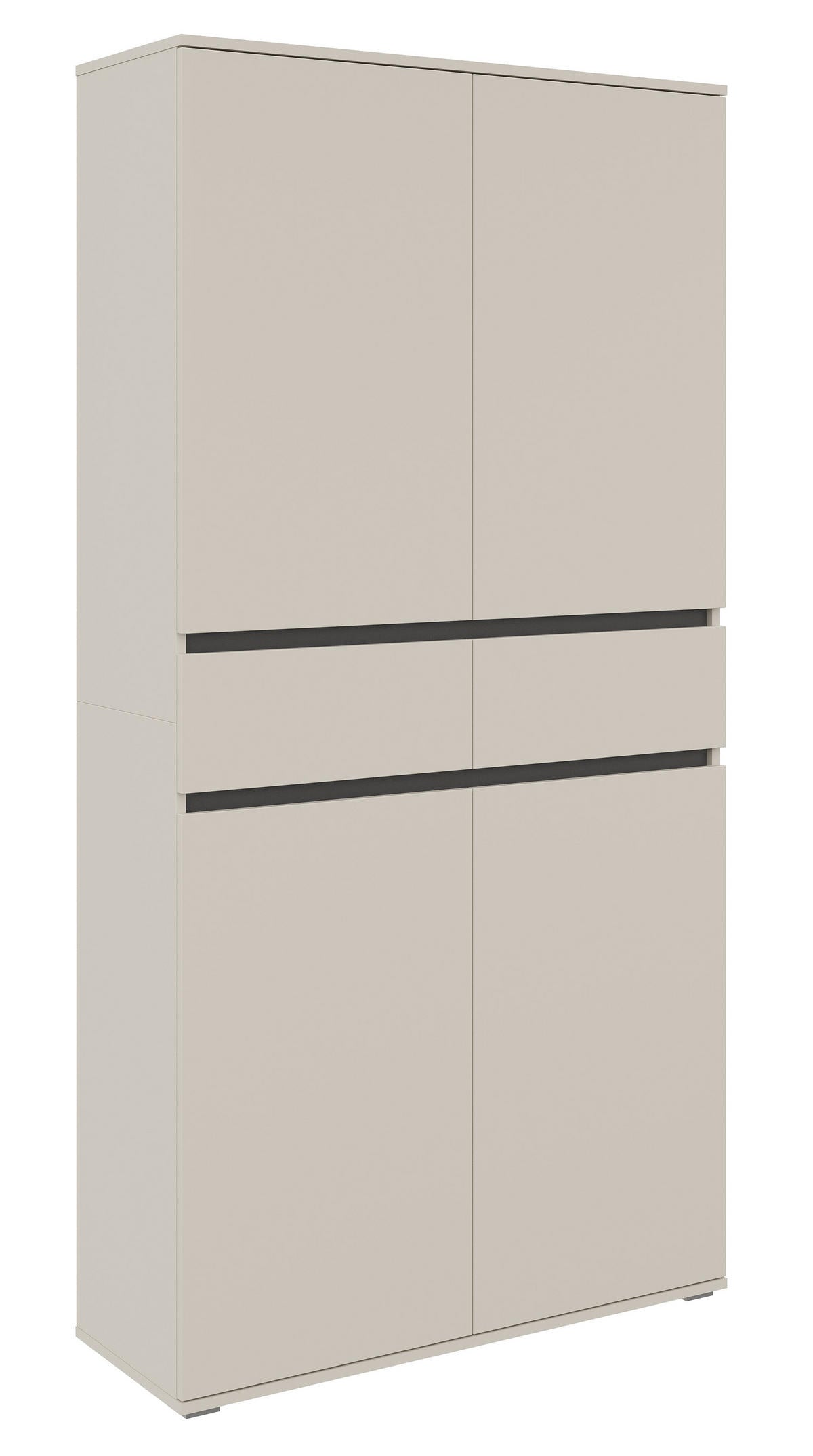 Xora MEHRZWECKSCHRANK 100/200/37 cm, in Anthrazit, Kaschmir