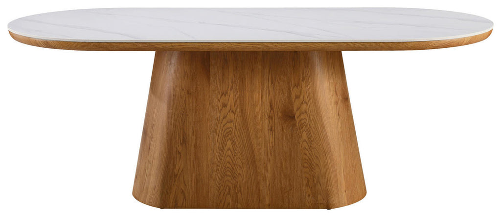 Livetastic ESSTISCH 200/110/75 cm Holz, Keramik, Papier oval Weiß