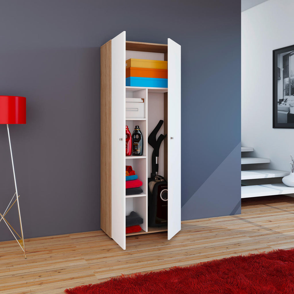 MID.YOU MEHRZWECKSCHRANK 70/178/39 cm, in Weiß, Eichefarben, Sonoma Eiche