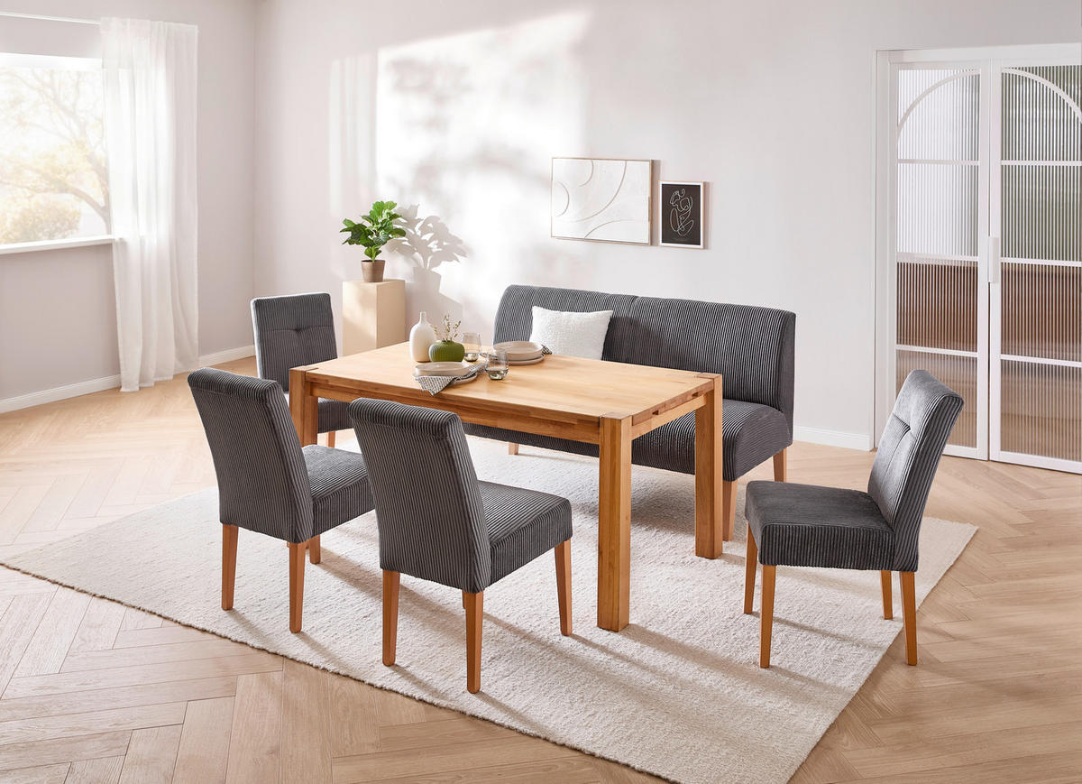 Linea Natura ESSTISCH 160-240/90/76 cm Echtholz Holz rechteckig Buchefarben
