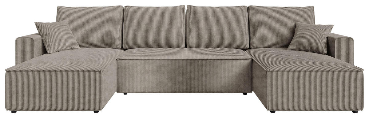 Carryhome WOHNLANDSCHAFT Taupe Cord
