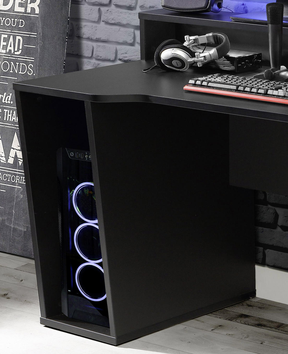 MID.YOU GAMINGTISCH 160/72/91 cm Schwarz