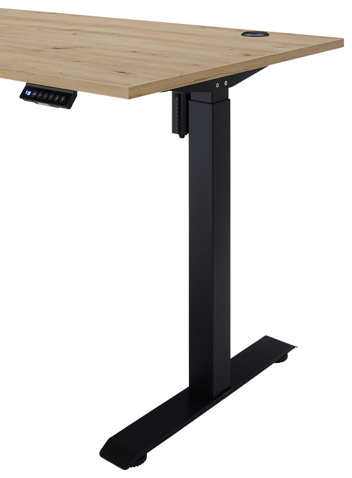 Carryhome SCHREIBTISCH 160/77/72-120 cm Eiche Artisan elektrisch höhenverstellbar