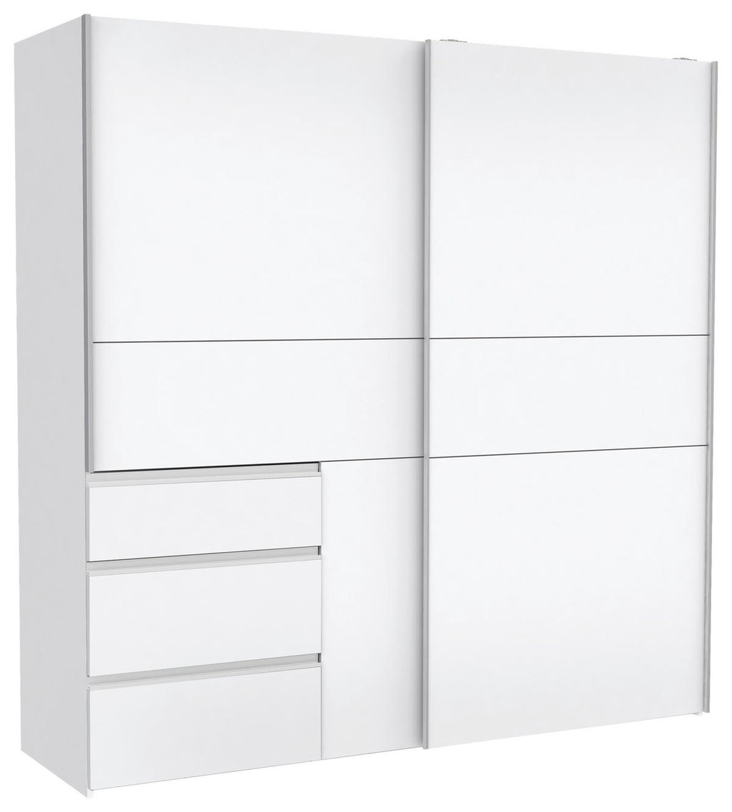 Carryhome SCHWEBETÜRENSCHRANK 200/200/61 cm, in Weiß, 2 Tür(en)