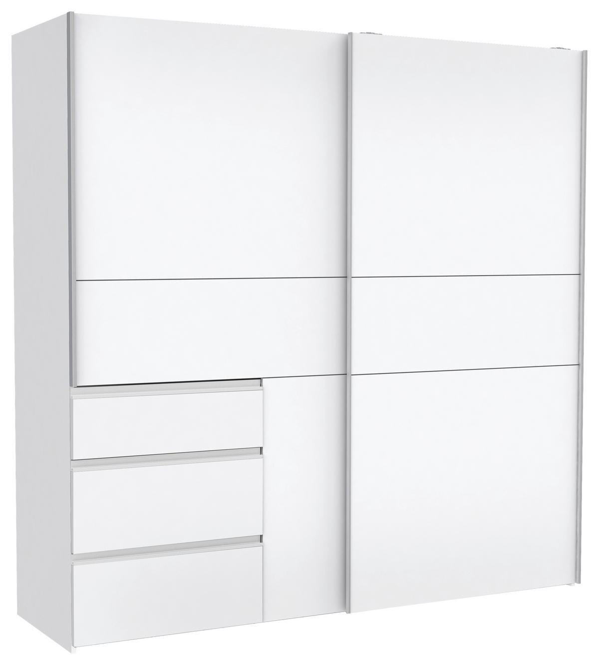 Carryhome SCHWEBETÜRENSCHRANK 200/200/61 cm, in Weiß, 2 Tür(en)