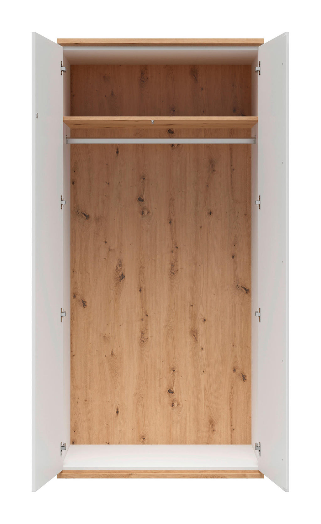 Xora MEHRZWECKSCHRANK 94/201/58 cm, in Weiß, Eiche Artisan
