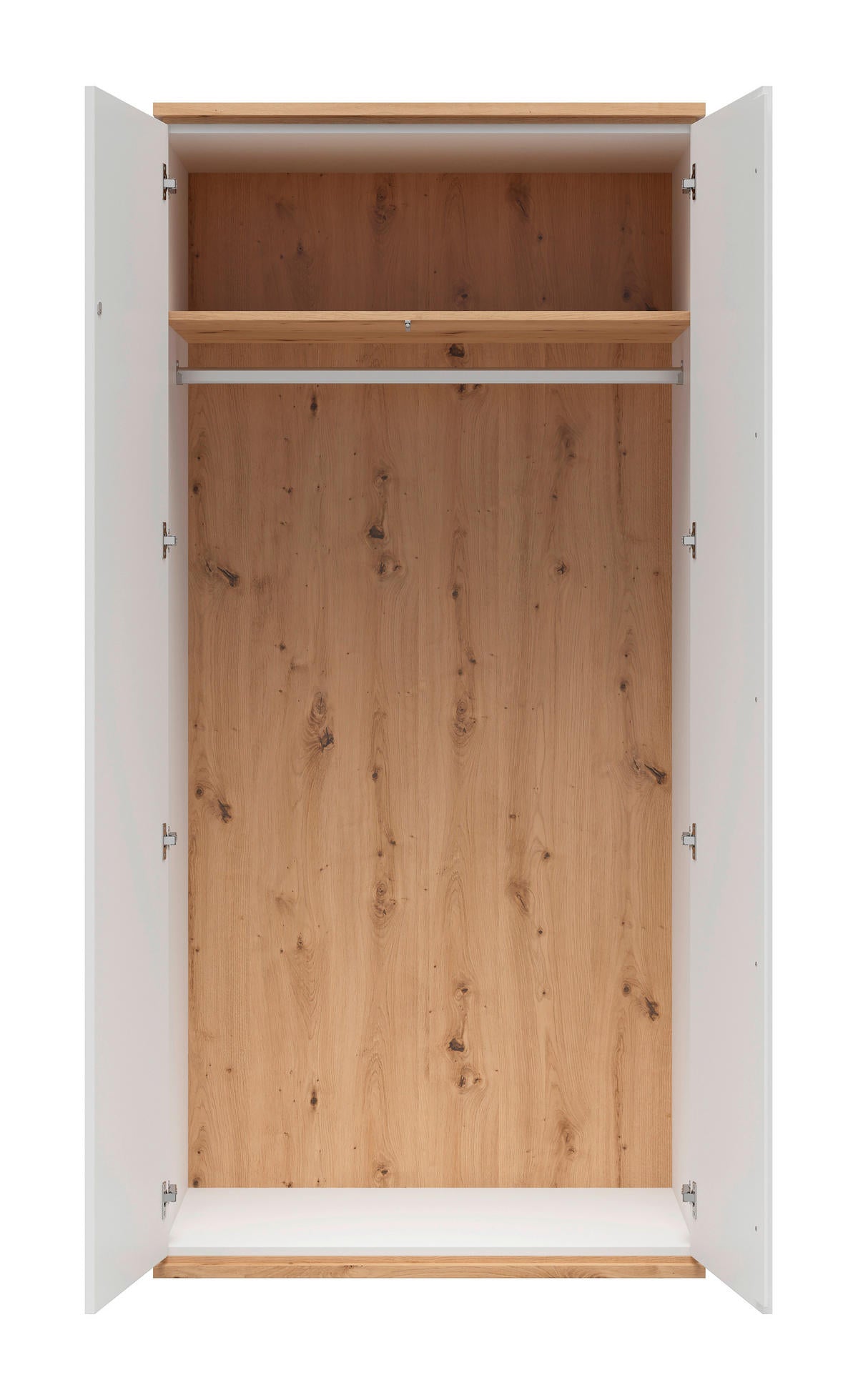 Xora MEHRZWECKSCHRANK 94/201/58 cm, in Weiß, Eiche Artisan