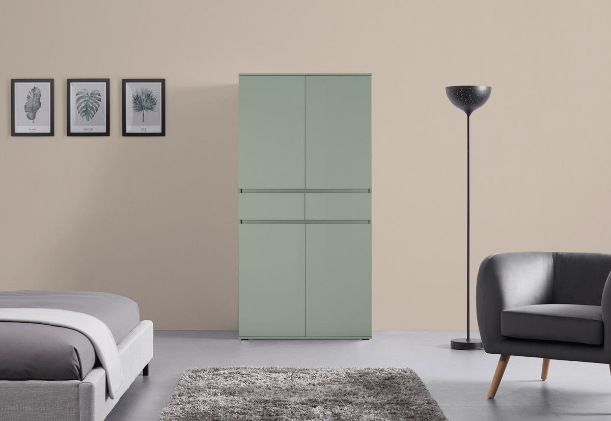 Xora MEHRZWECKSCHRANK 100/200/37 cm, in Salbeigrün