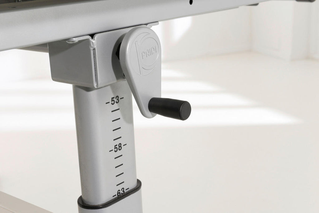 Paidi JUGENDSCHREIBTISCH 130/70/53-79 cm Silberfarben, Weiß höhenverstellbar