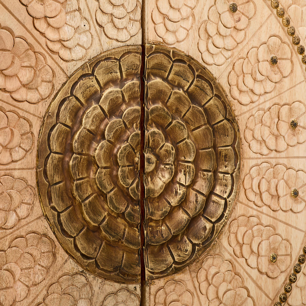 Milino MEHRZWECKSCHRANK 89/180/40 cm, in Naturfarben, Messingfarben