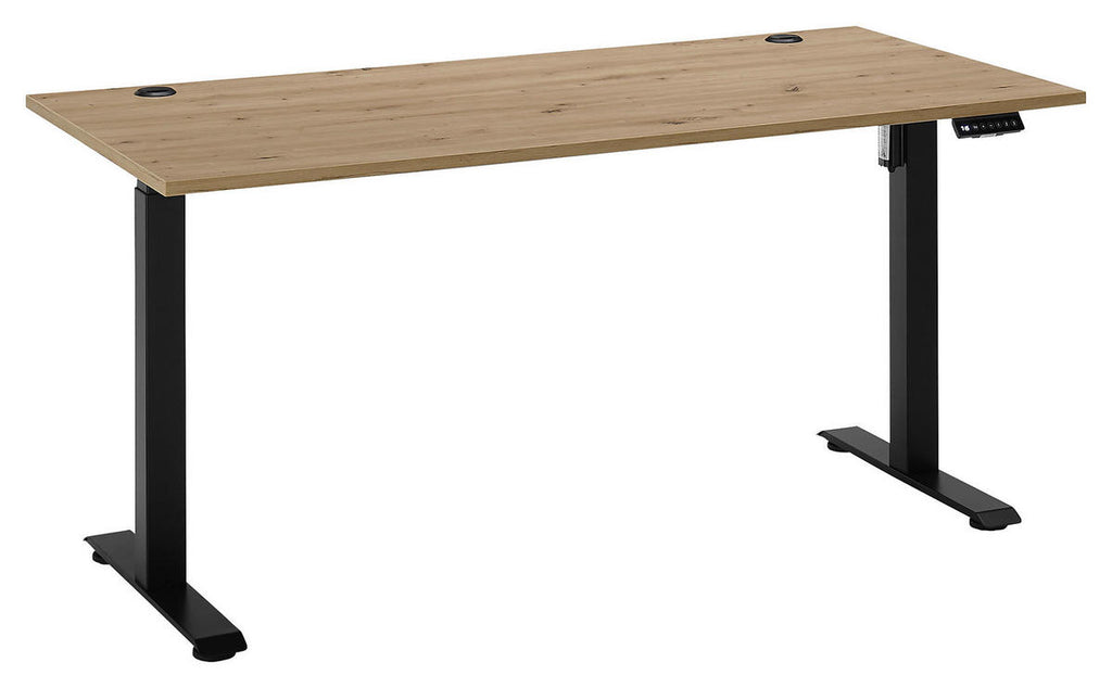 Carryhome SCHREIBTISCH 160/77/72-120 cm Eiche Artisan elektrisch höhenverstellbar