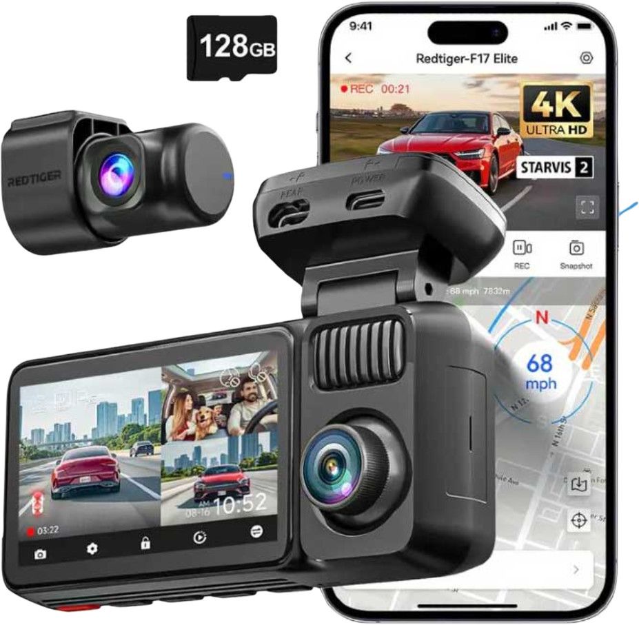 Redtiger F17 Elite 3CH 4K WLAN GPS 128GB
