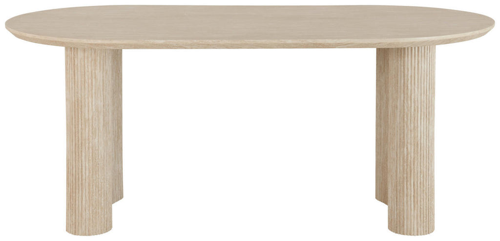 MID.YOU ESSTISCH 180/90/75 cm Nachbildung Holzwerkstoff oval Eichefarben