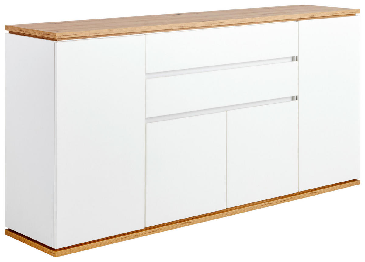 Xora MEHRZWECKSCHRANK 94/201/58 cm, in Weiß, Eiche Artisan