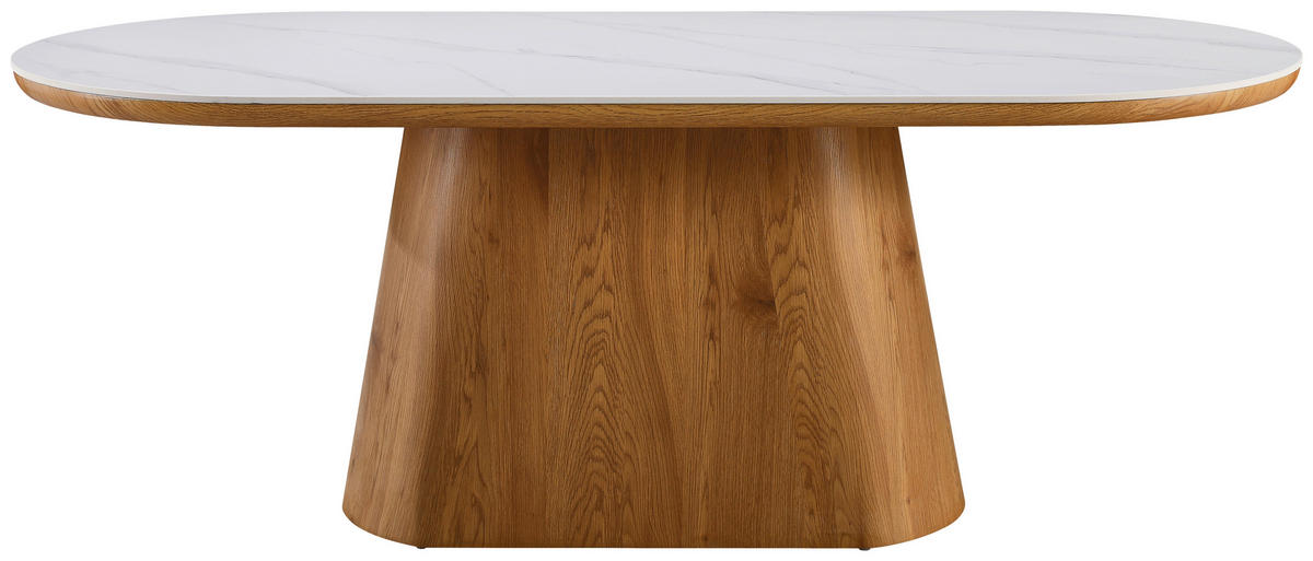 Livetastic ESSTISCH 200/110/75 cm Holz, Keramik, Papier oval Weiß