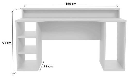 MID.YOU GAMINGTISCH 160/72/91 cm Schwarz