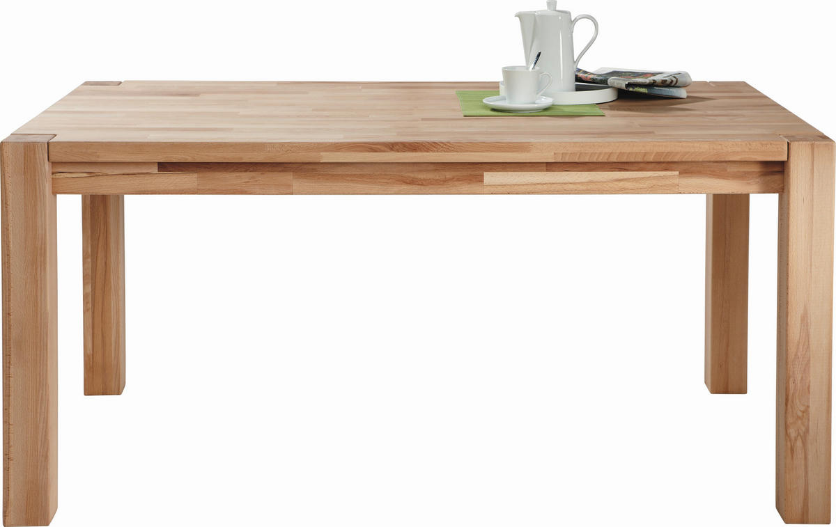 Linea Natura ESSTISCH 160-240/90/76 cm Echtholz Holz rechteckig Buchefarben