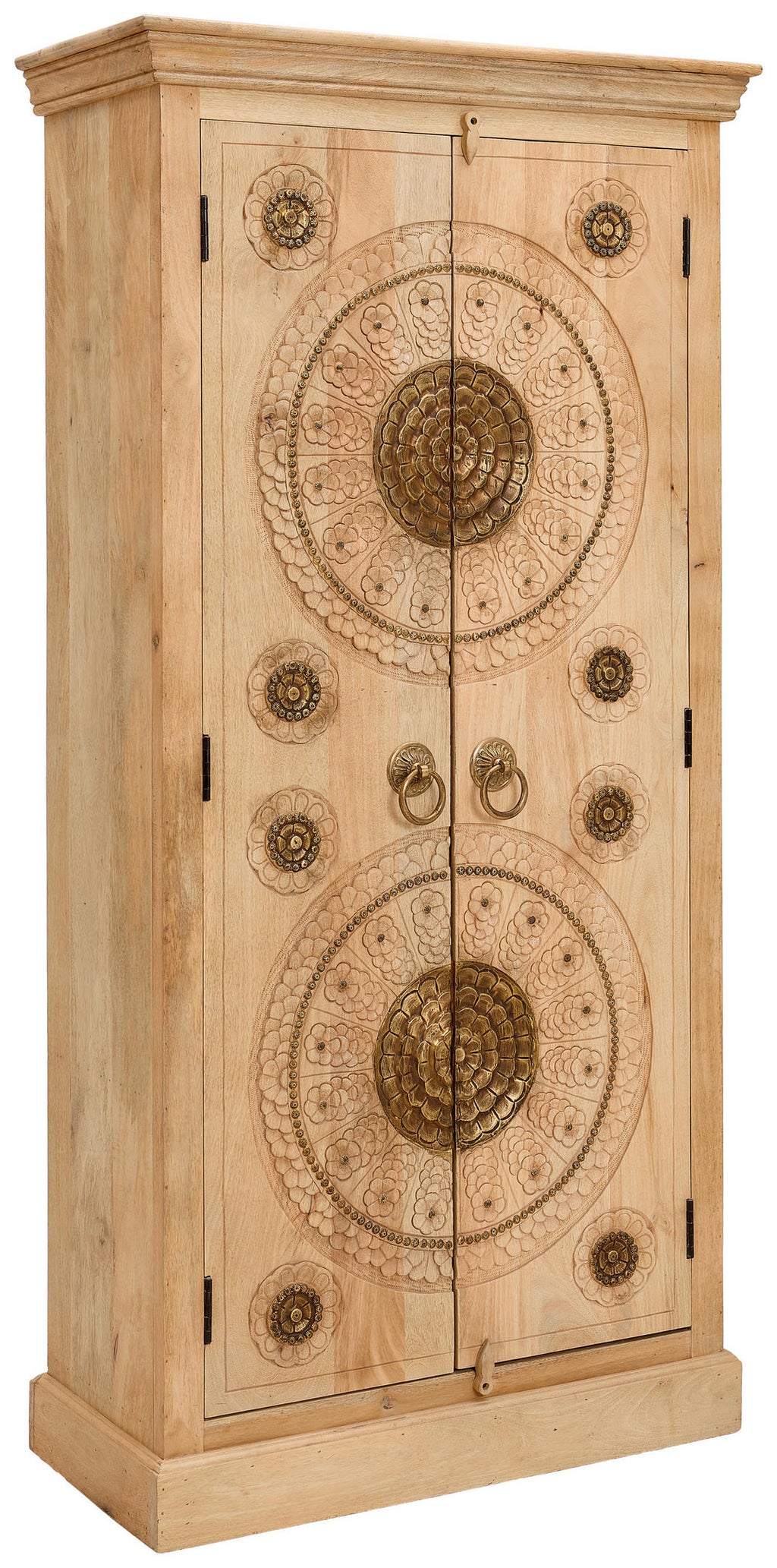 Milino MEHRZWECKSCHRANK 89/180/40 cm, in Naturfarben, Messingfarben