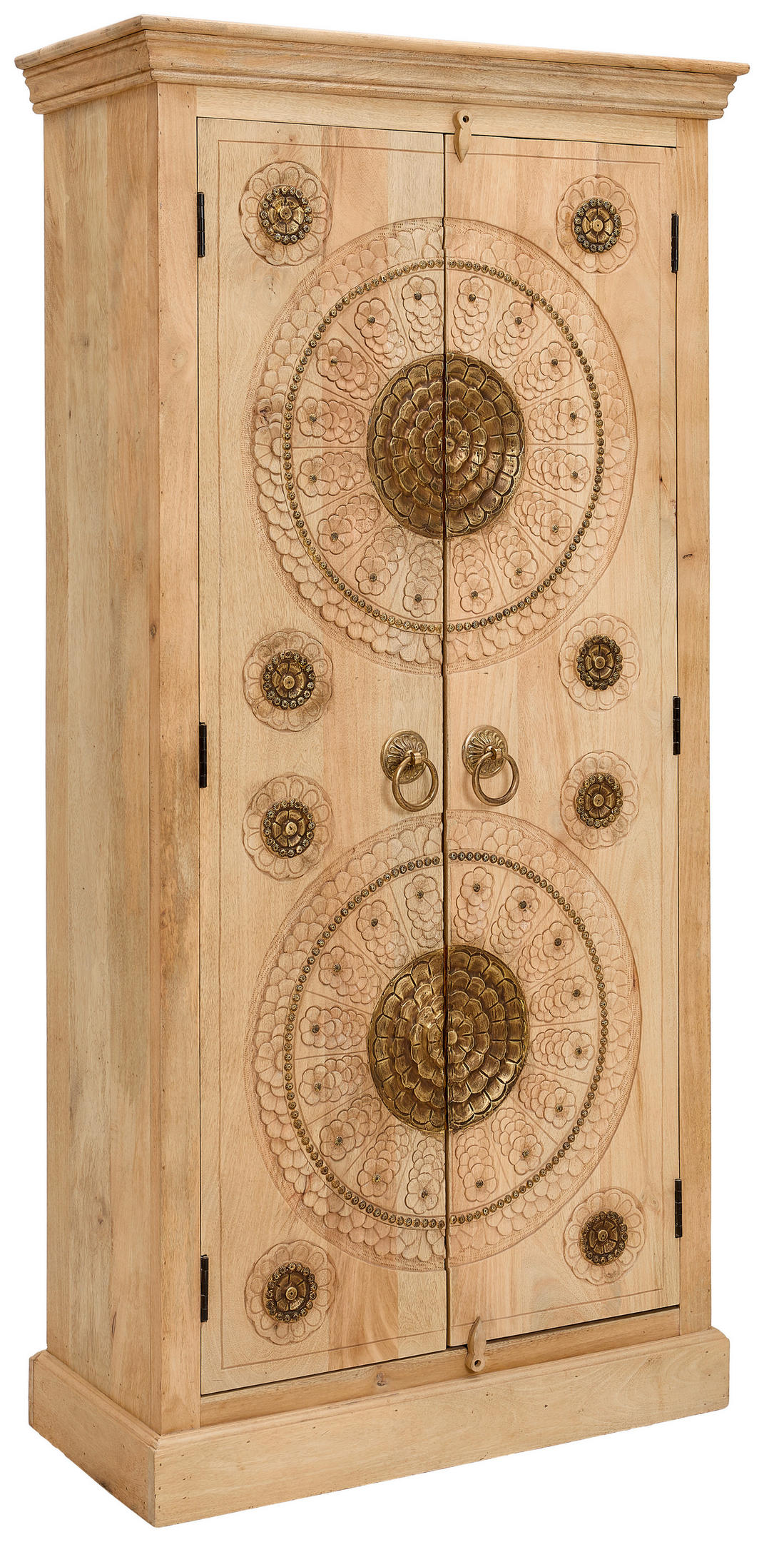 Milino MEHRZWECKSCHRANK 89/180/40 cm, in Naturfarben, Messingfarben