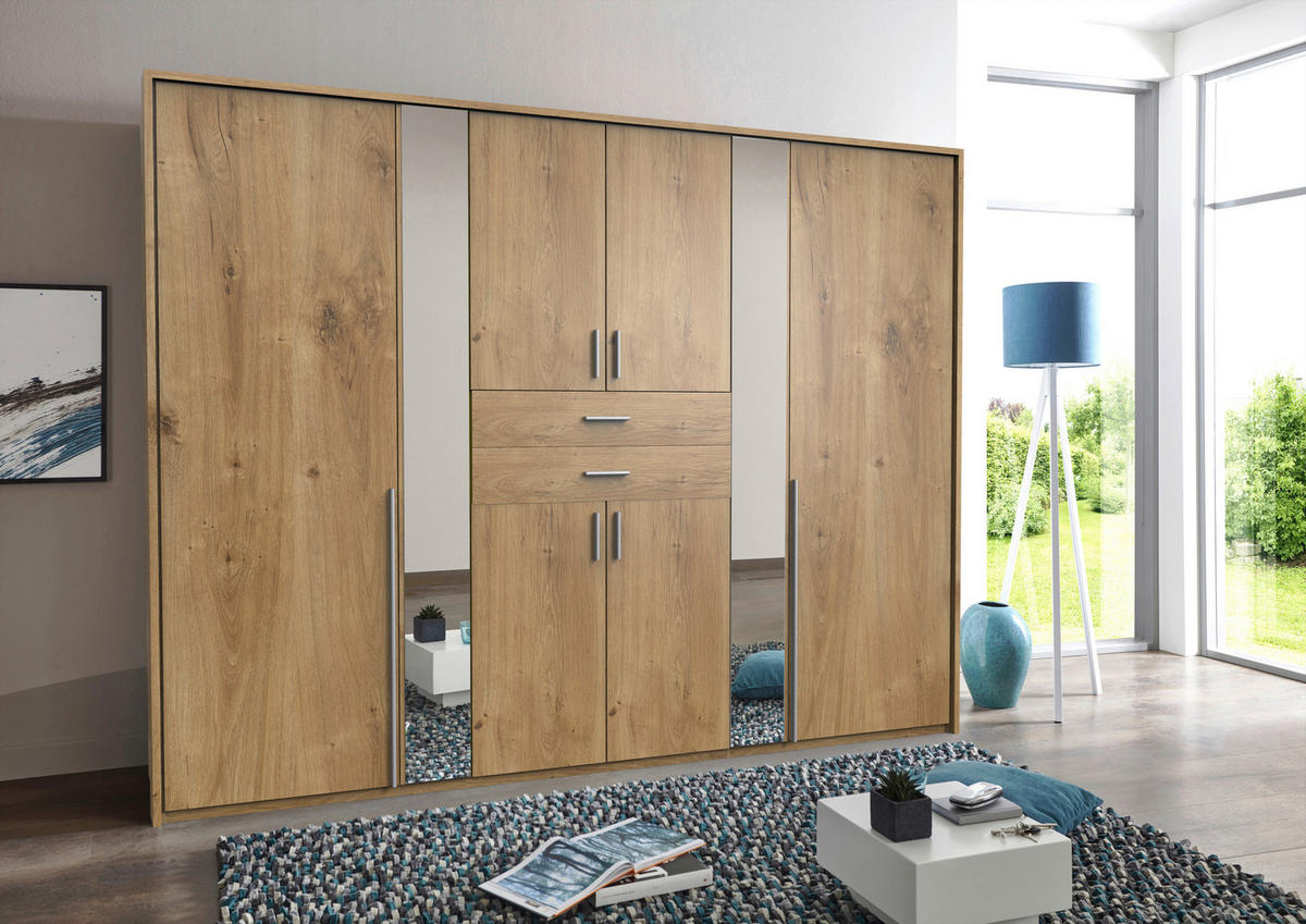 Carryhome KLEIDERSCHRANK 270/208/58 cm, in Plankeneiche, 8