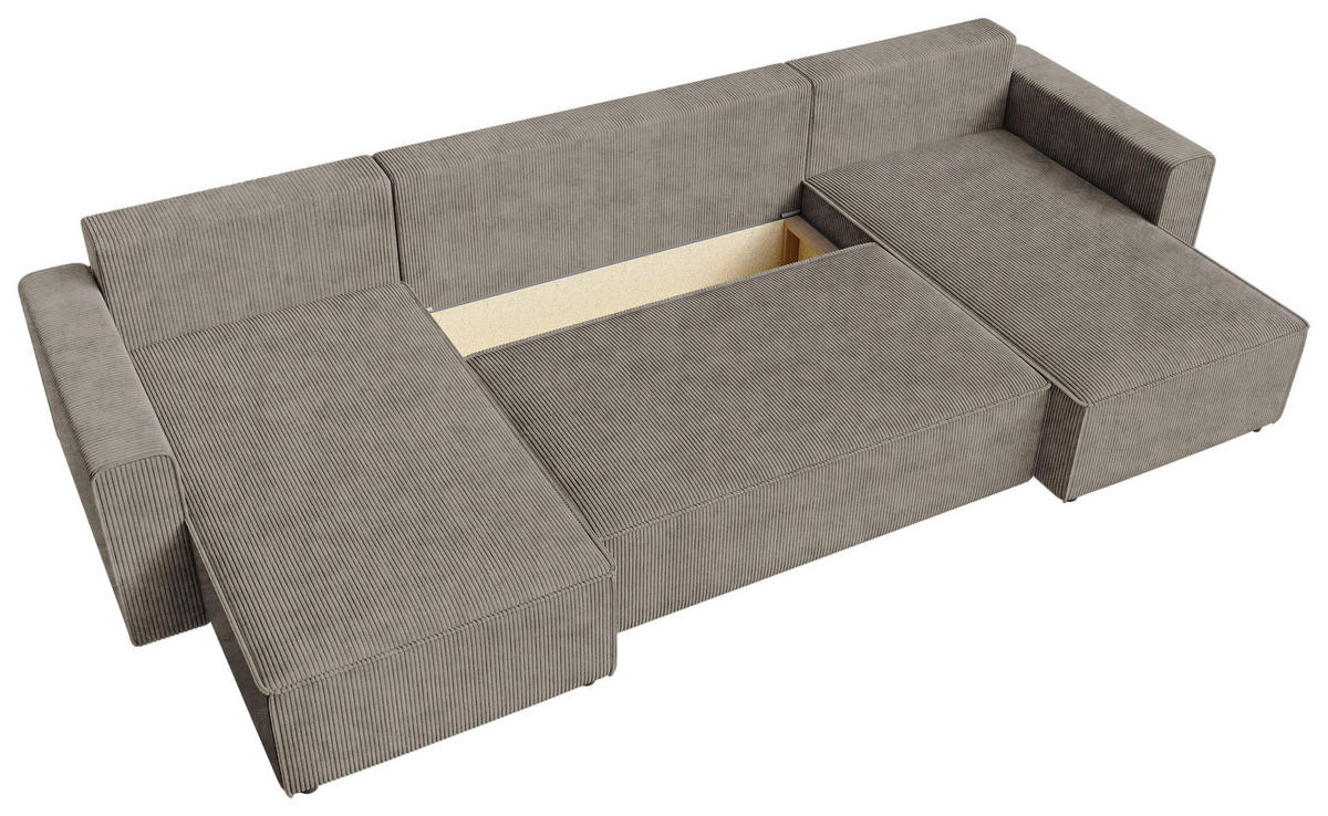 Carryhome WOHNLANDSCHAFT Taupe Cord