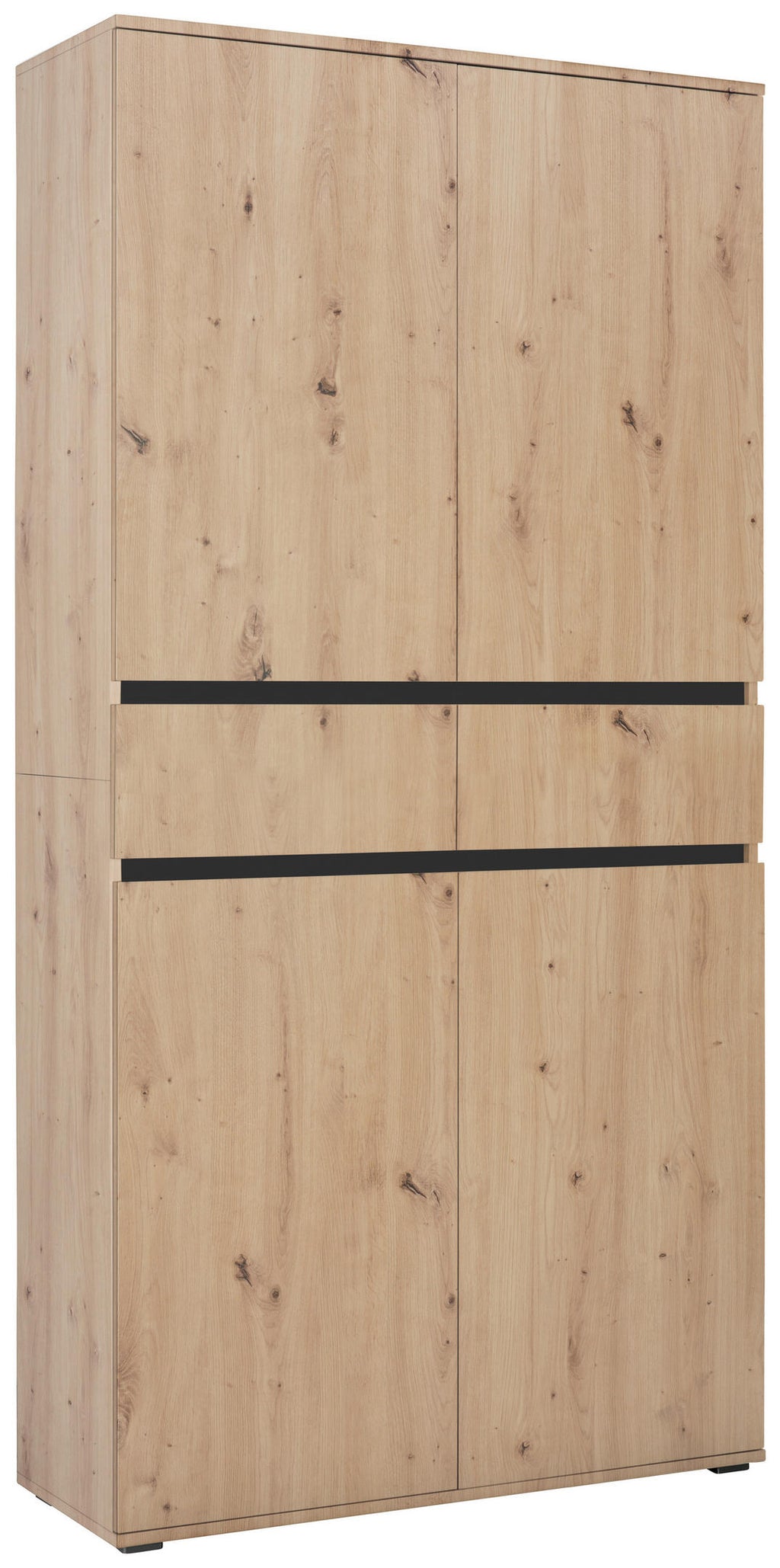 Xora MEHRZWECKSCHRANK 100/200/37 cm, in Anthrazit, Eiche Artisan