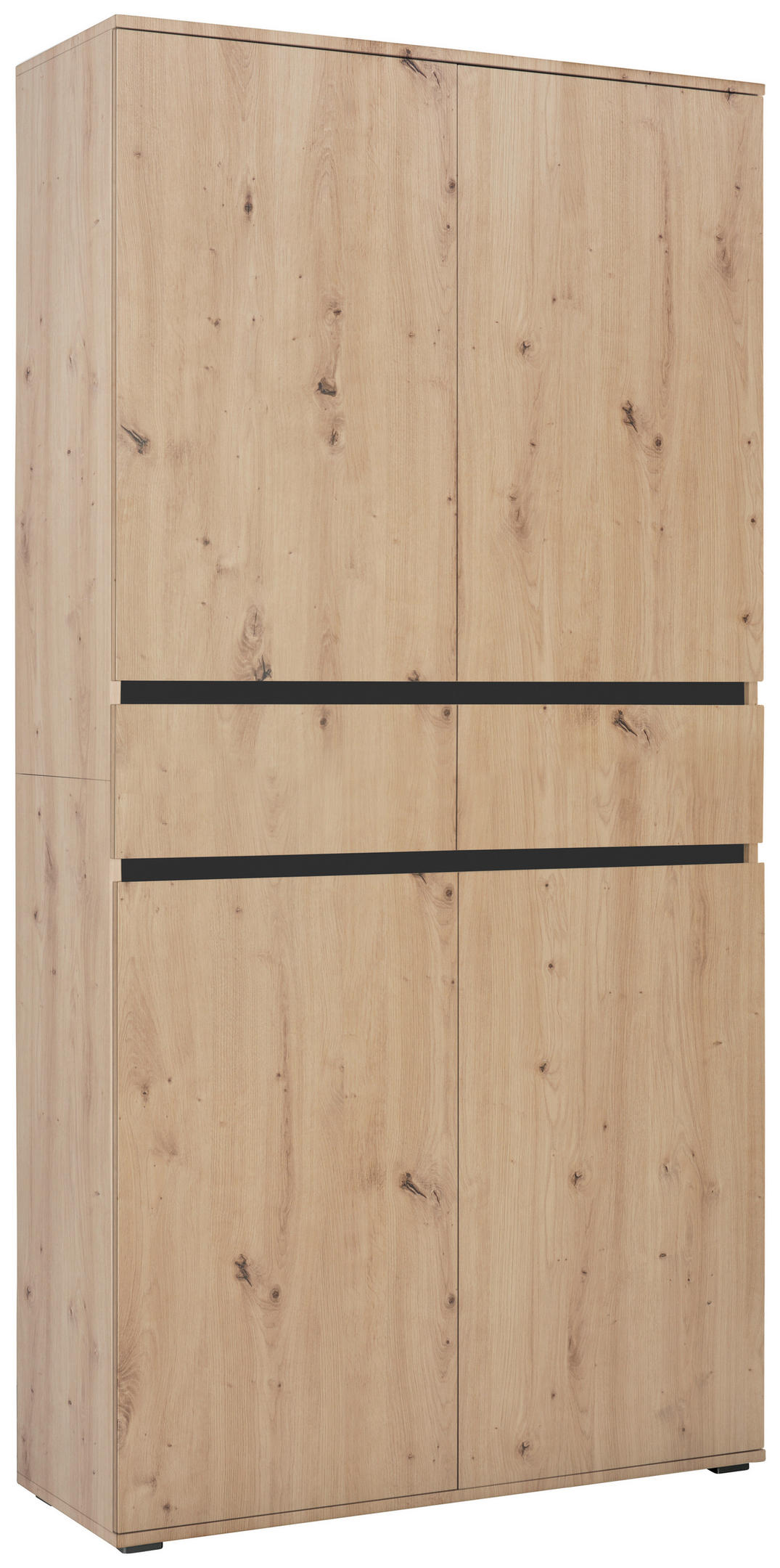 Xora MEHRZWECKSCHRANK 100/200/37 cm, in Anthrazit, Eiche Artisan