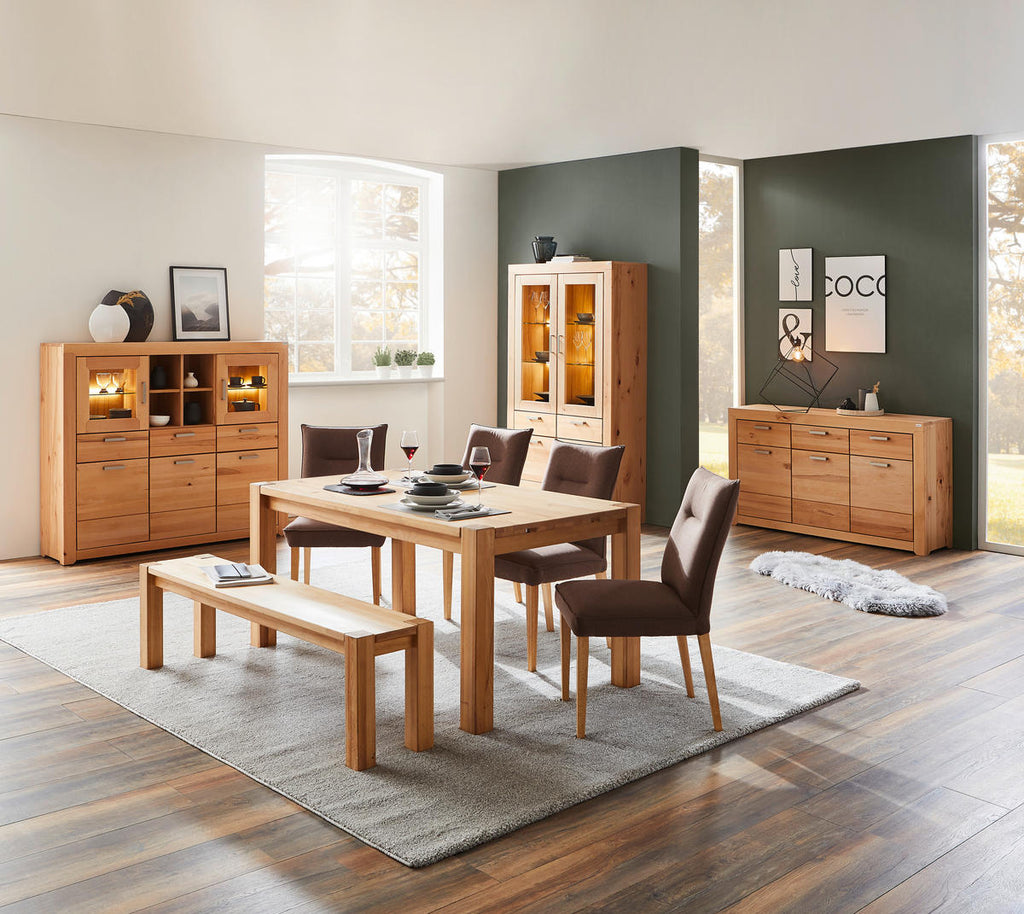 Linea Natura ESSTISCH 160-240/90/76 cm Echtholz Holz rechteckig Buchefarben