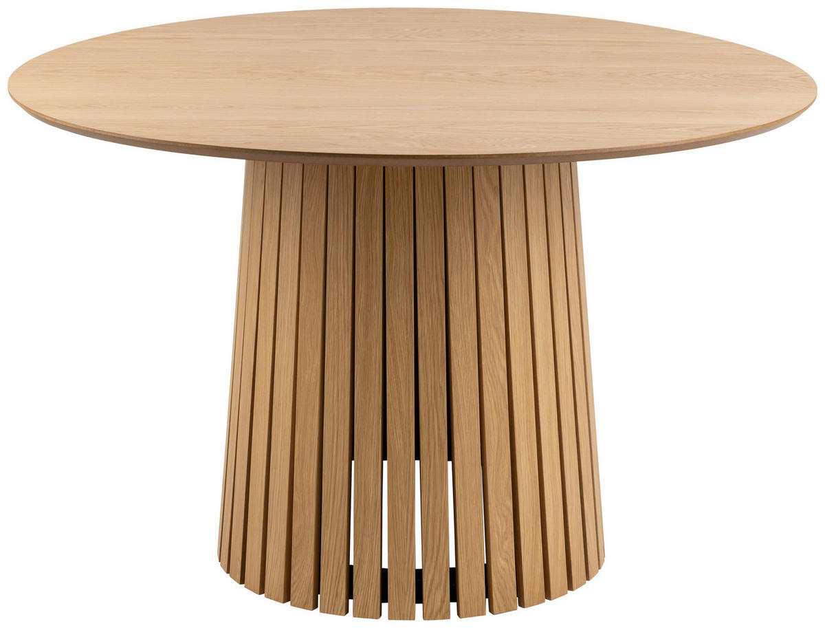 Carryhome ESSTISCH 120-200/120/75 cm Echtholz Holz ausziehbar rund Eichefarben