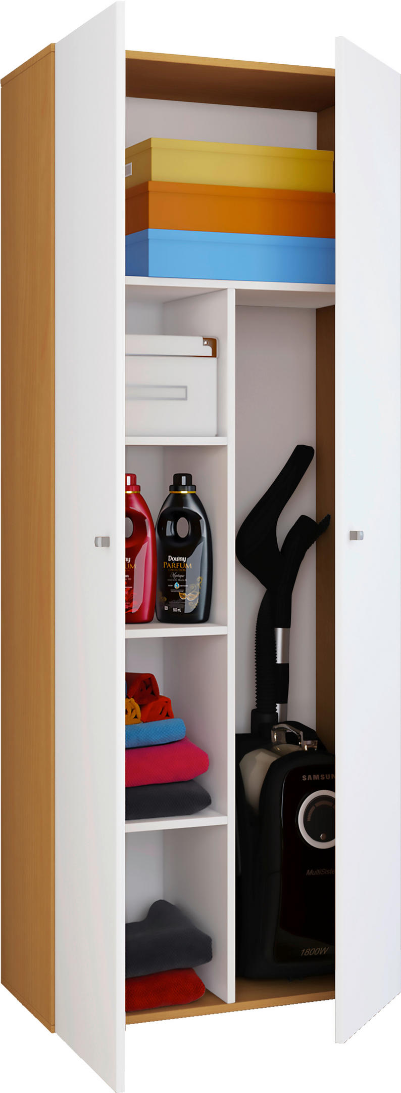 MID.YOU MEHRZWECKSCHRANK 70/178/39 cm, in Weiß, Eichefarben, Sonoma Eiche
