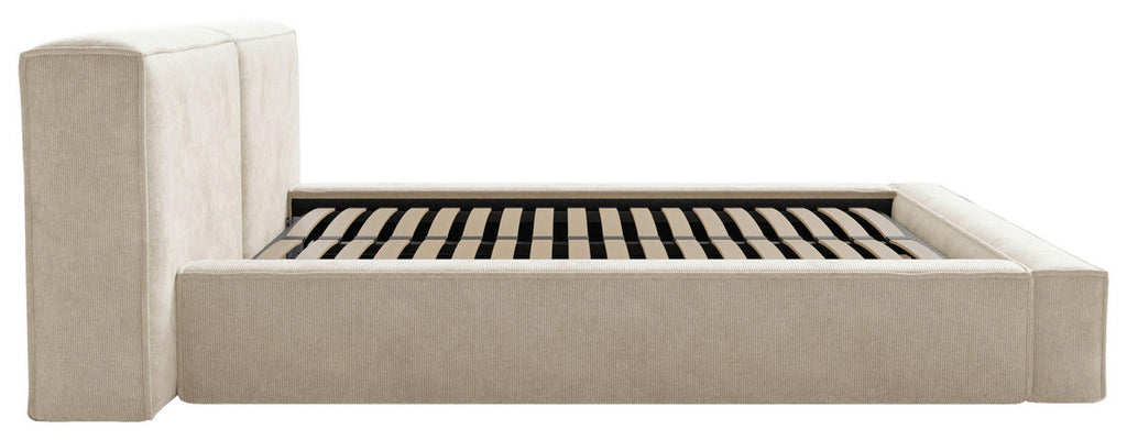 Boxxx POLSTERBETT 200/200 cm, in Beige, Lattenrost, Bettkasten,